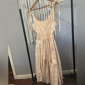 MARC JACOBS Striped tie-shoulder dress.